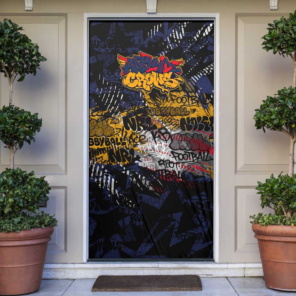 Adelaide Crows Door Cover Urban Graffiti Street Art - Bold Abstract Spray Paint