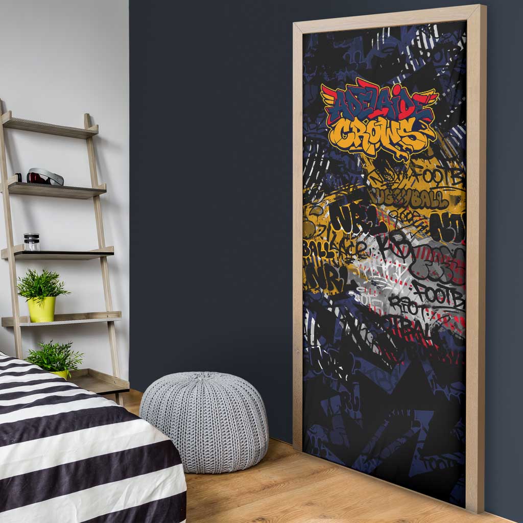 Adelaide Crows Door Cover Urban Graffiti Street Art - Bold Abstract Spray Paint