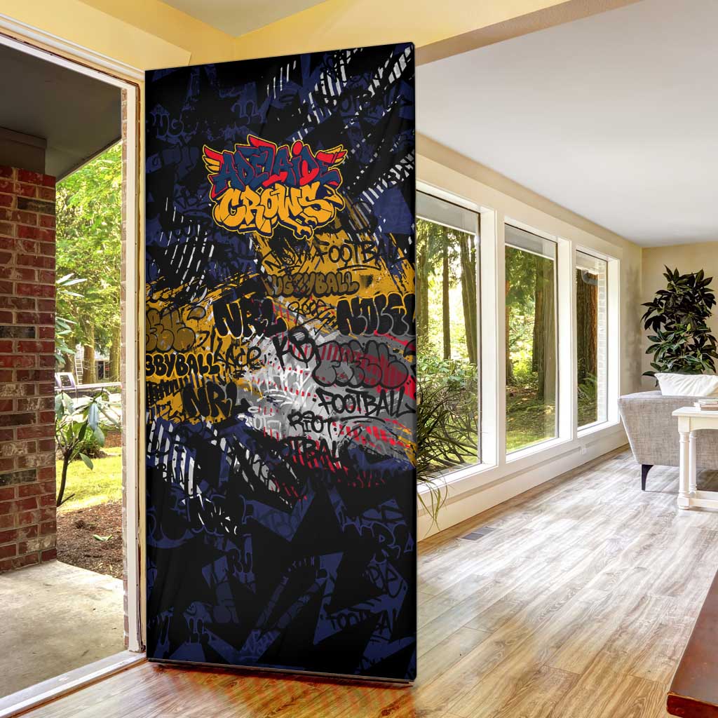 Adelaide Crows Door Cover Urban Graffiti Street Art - Bold Abstract Spray Paint