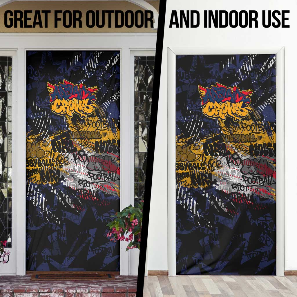 Adelaide Crows Door Cover Urban Graffiti Street Art - Bold Abstract Spray Paint