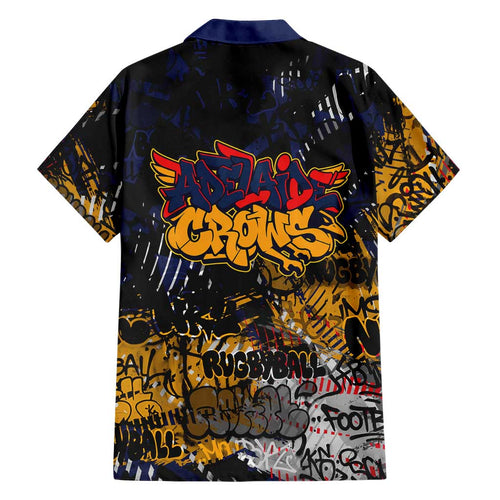 Adelaide Crows Family Matching Mermaid Dress and Hawaiian Shirt Urban Graffiti Street Art - Bold Abstract Spray Paint