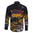 Adelaide Crows Family Matching Mermaid Dress and Hawaiian Shirt Urban Graffiti Street Art - Bold Abstract Spray Paint