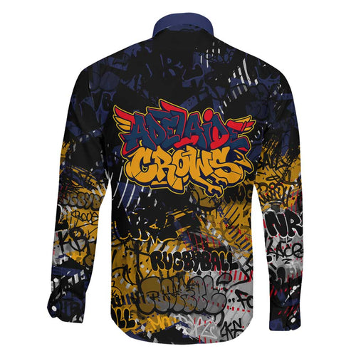 Adelaide Crows Family Matching Mermaid Dress and Hawaiian Shirt Urban Graffiti Street Art - Bold Abstract Spray Paint