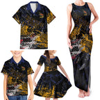 Adelaide Crows Family Matching Tank Maxi Dress and Hawaiian Shirt Urban Graffiti Street Art - Bold Abstract Spray Paint