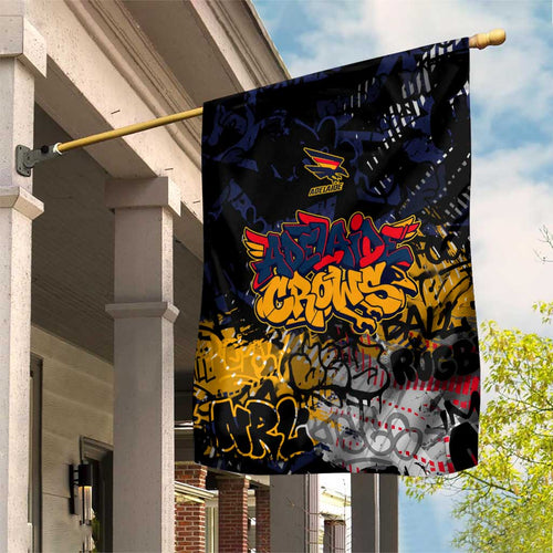 Adelaide Crows Garden Flag Urban Graffiti Street Art - Bold Abstract Spray Paint