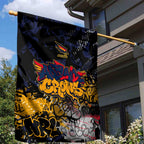 Adelaide Crows Garden Flag Urban Graffiti Street Art - Bold Abstract Spray Paint