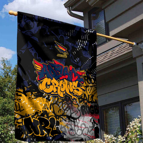 Adelaide Crows Garden Flag Urban Graffiti Street Art - Bold Abstract Spray Paint