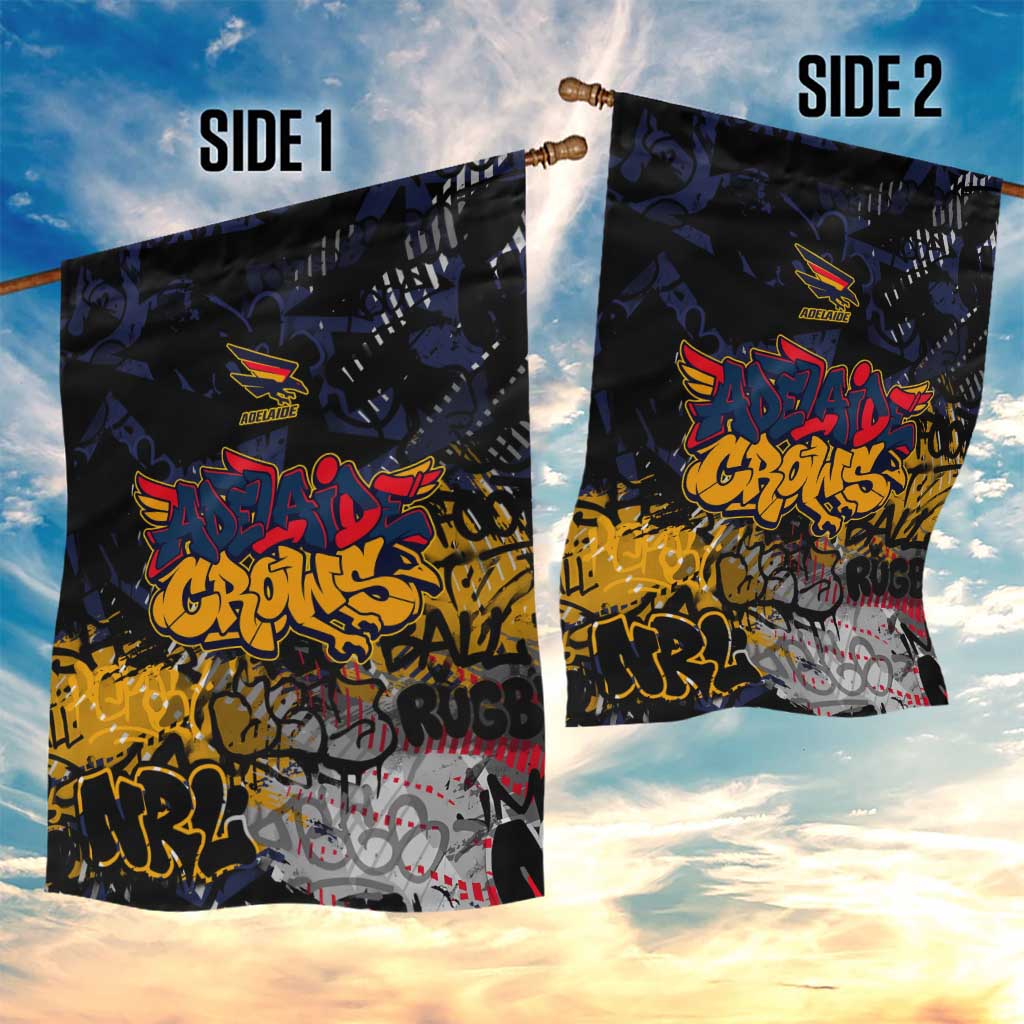 Adelaide Crows Garden Flag Urban Graffiti Street Art - Bold Abstract Spray Paint