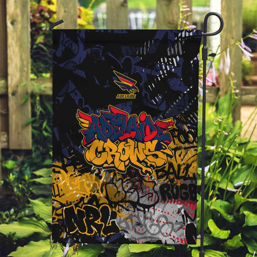 Adelaide Crows Garden Flag Urban Graffiti Street Art - Bold Abstract Spray Paint