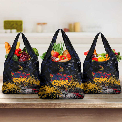 Adelaide Crows Grocery Bag Urban Graffiti Street Art - Bold Abstract Spray Paint