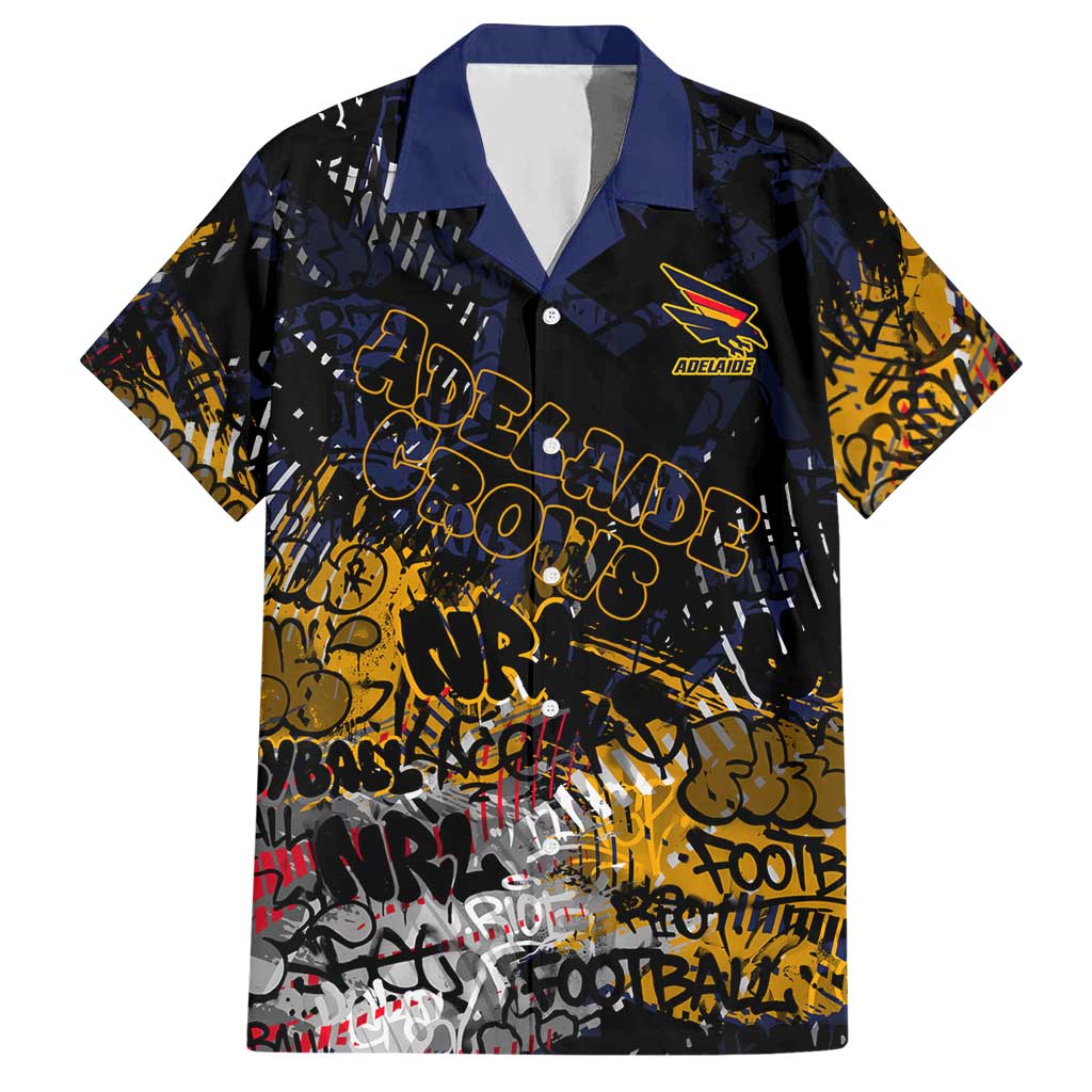 Adelaide Crows Hawaiian Shirt Urban Graffiti Street Art - Bold Abstract Spray Paint