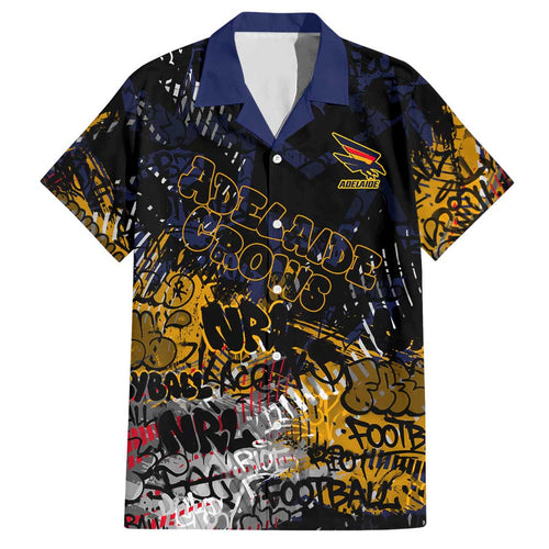 Adelaide Crows Hawaiian Shirt Urban Graffiti Street Art - Bold Abstract Spray Paint