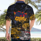 Adelaide Crows Hawaiian Shirt Urban Graffiti Street Art - Bold Abstract Spray Paint