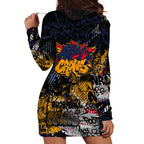 Adelaide Crows Hoodie Dress Urban Graffiti Street Art - Bold Abstract Spray Paint