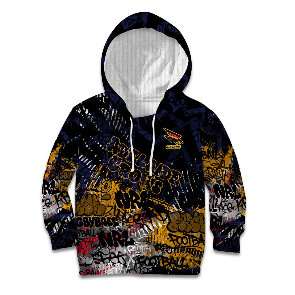 Adelaide Crows Kid Hoodie Urban Graffiti Street Art - Bold Abstract Spray Paint