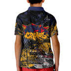Adelaide Crows Kid Polo Shirt Urban Graffiti Street Art - Bold Abstract Spray Paint