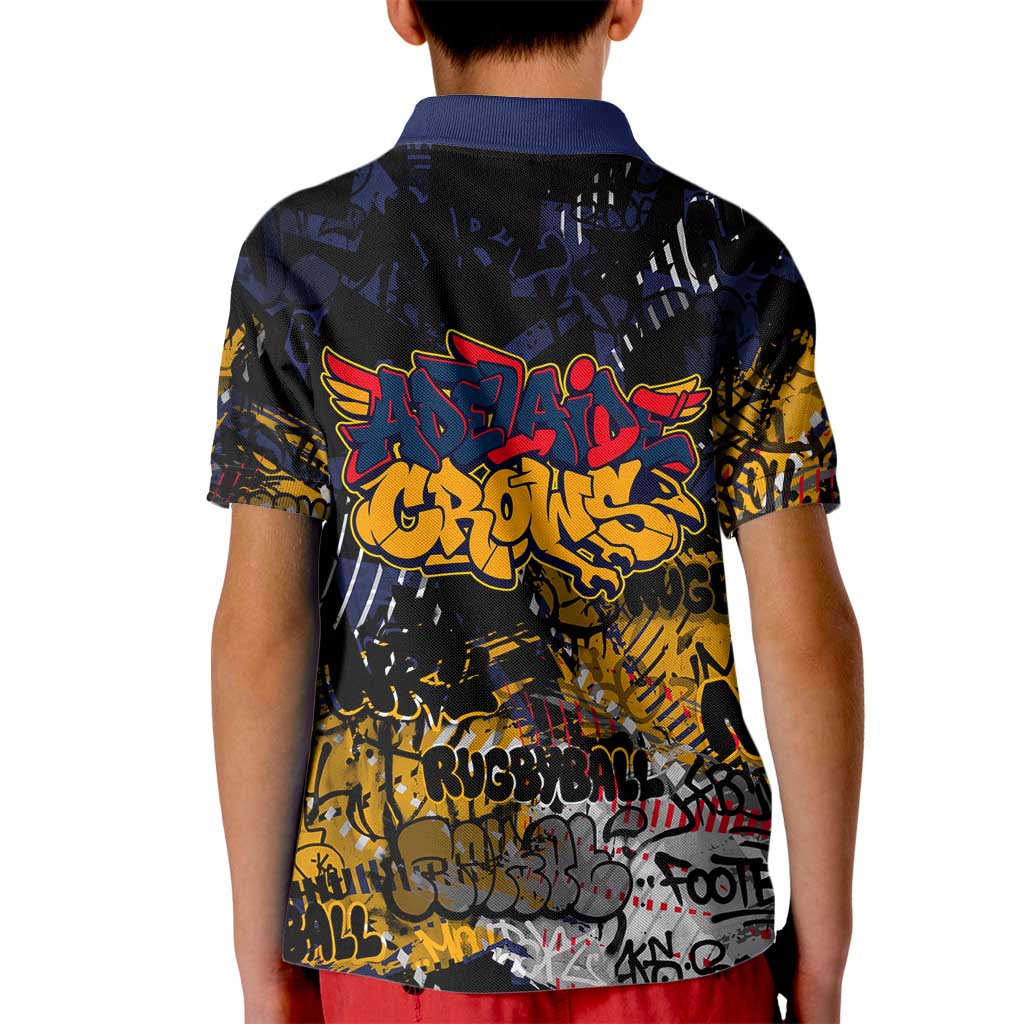 Adelaide Crows Kid Polo Shirt Urban Graffiti Street Art - Bold Abstract Spray Paint