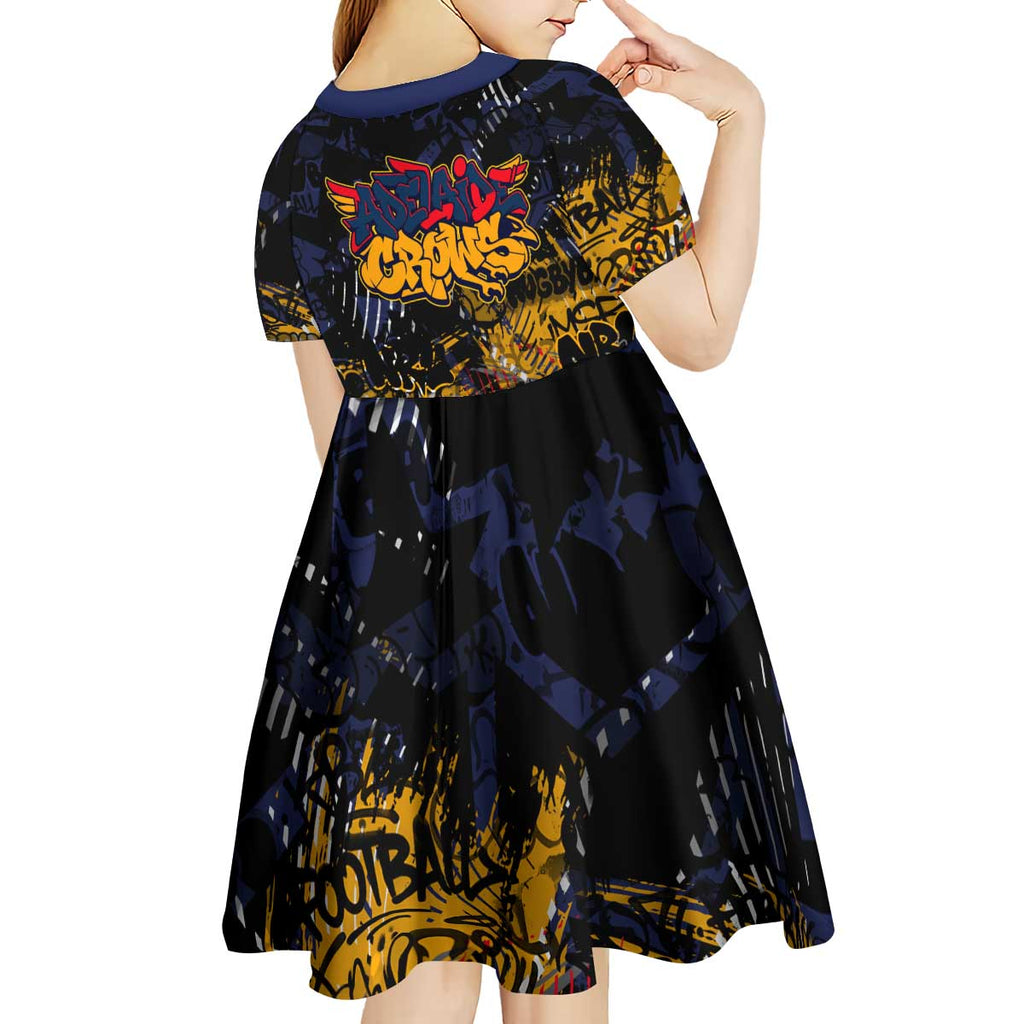 Adelaide Crows Kid Short Sleeve Dress Urban Graffiti Street Art - Bold Abstract Spray Paint