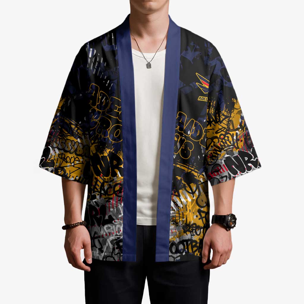 Adelaide Crows Kimono Urban Graffiti Street Art - Bold Abstract Spray Paint