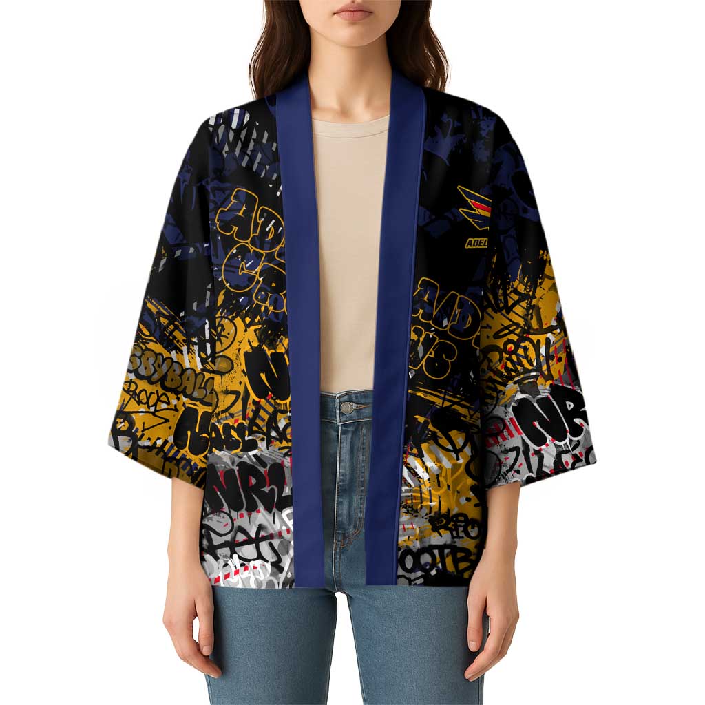 Adelaide Crows Kimono Urban Graffiti Street Art - Bold Abstract Spray Paint