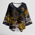 Adelaide Crows Kimono Sleeve Blouse Urban Graffiti Street Art - Bold Abstract Spray Paint