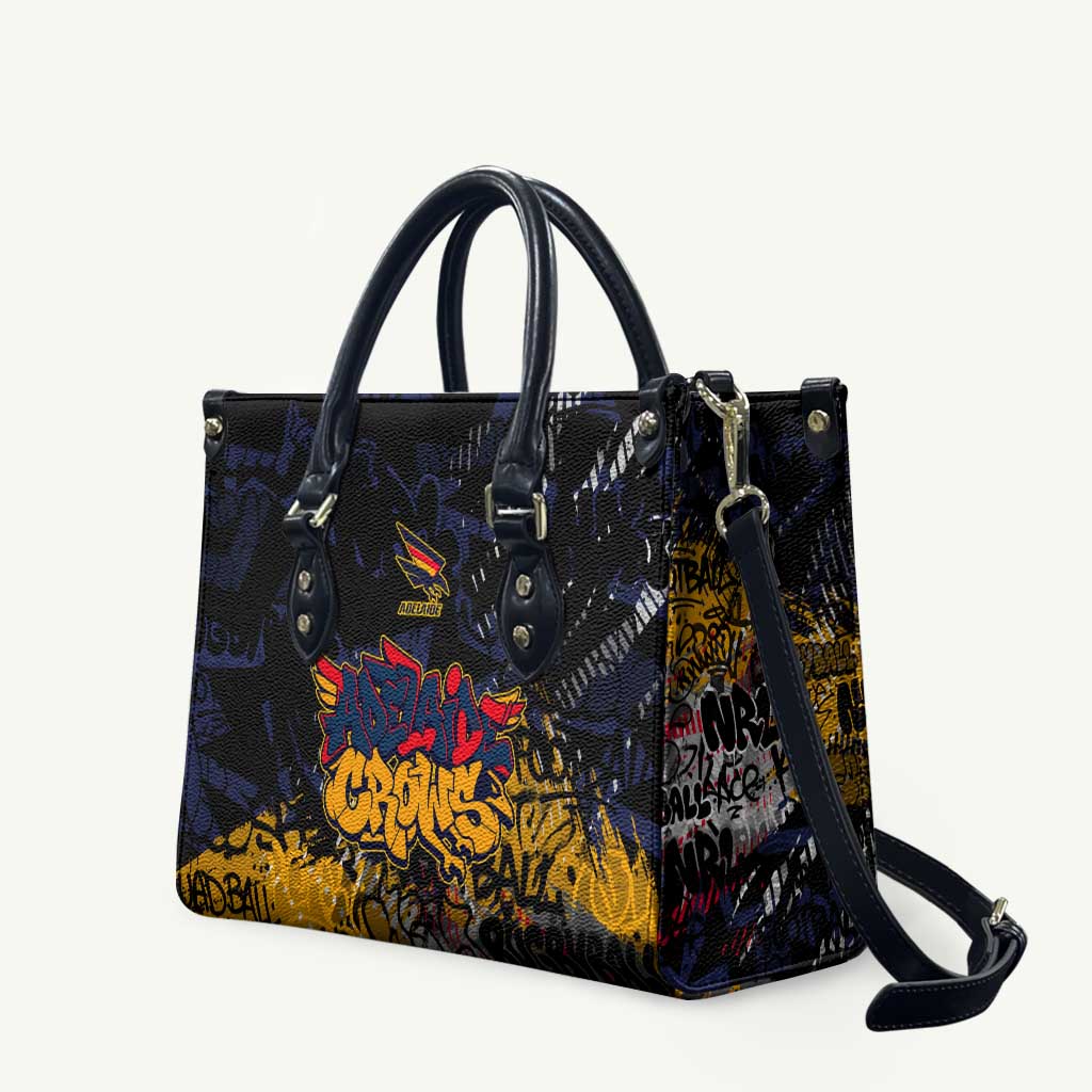 Adelaide Crows Leather Bag Urban Graffiti Street Art - Bold Abstract Spray Paint