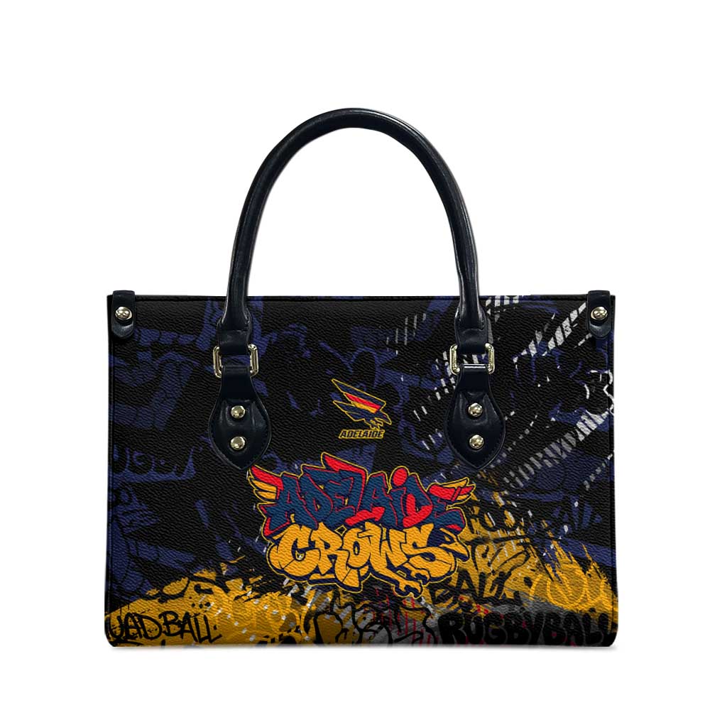 Adelaide Crows Leather Bag Urban Graffiti Street Art - Bold Abstract Spray Paint