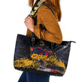 Adelaide Crows Leather Tote Bag Urban Graffiti Street Art - Bold Abstract Spray Paint
