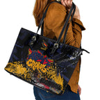 Adelaide Crows Leather Tote Bag Urban Graffiti Street Art - Bold Abstract Spray Paint