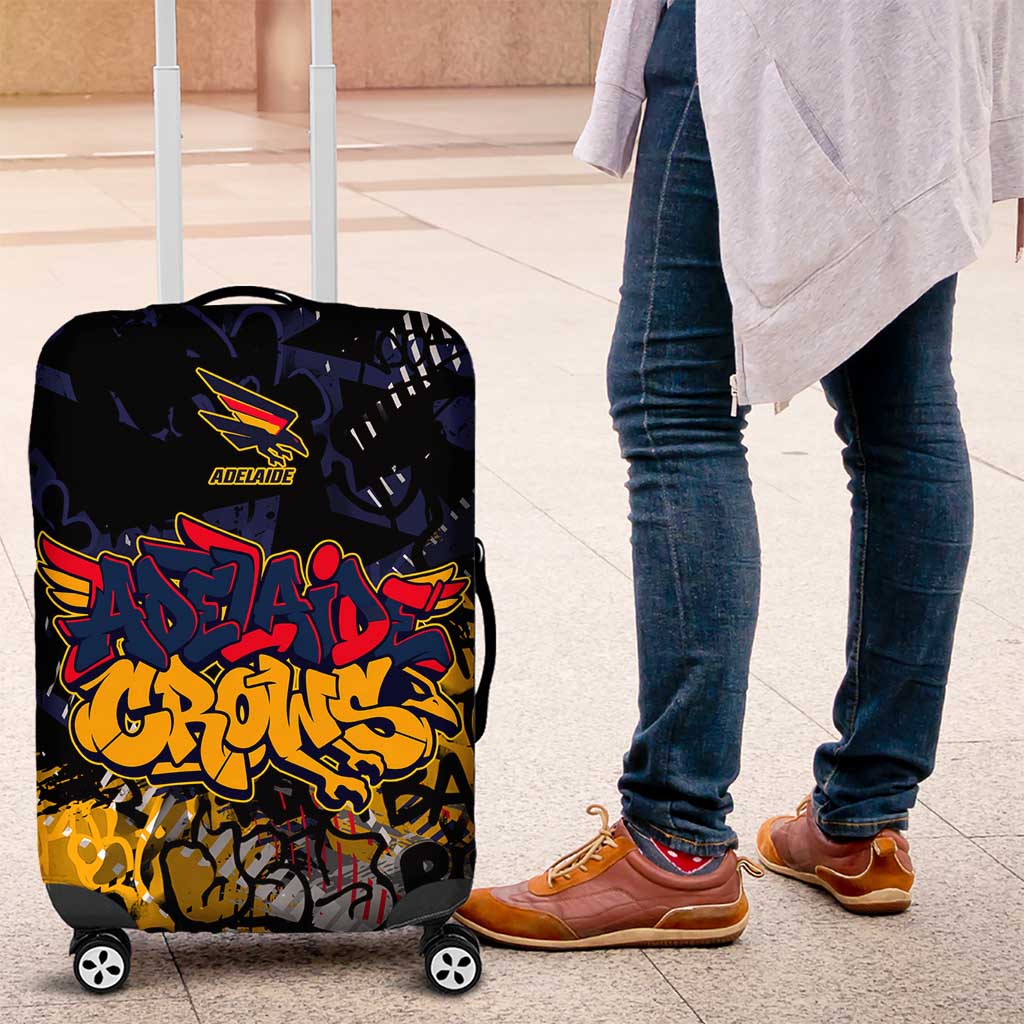 Adelaide Crows Luggage Cover Urban Graffiti Street Art - Bold Abstract Spray Paint