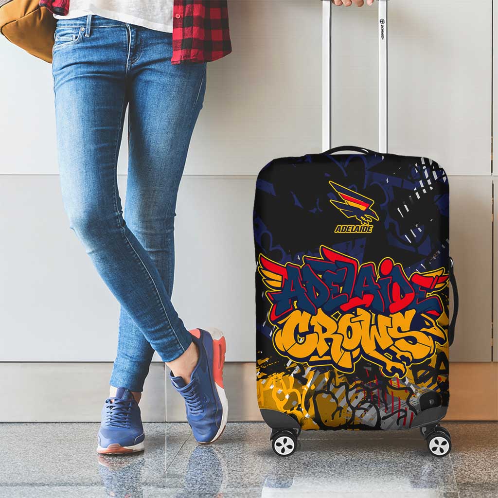 Adelaide Crows Luggage Cover Urban Graffiti Street Art - Bold Abstract Spray Paint