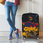 Adelaide Crows Luggage Cover Urban Graffiti Street Art - Bold Abstract Spray Paint