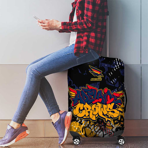Adelaide Crows Luggage Cover Urban Graffiti Street Art - Bold Abstract Spray Paint