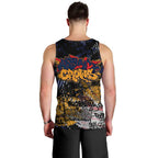 Adelaide Crows Men Tank Top Urban Graffiti Street Art - Bold Abstract Spray Paint