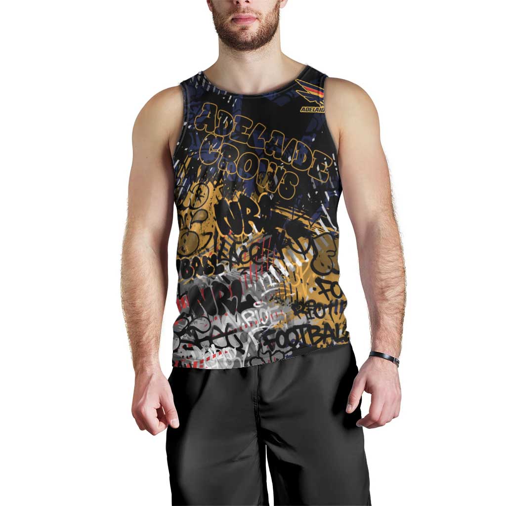 Adelaide Crows Men Tank Top Urban Graffiti Street Art - Bold Abstract Spray Paint