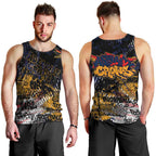 Adelaide Crows Men Tank Top Urban Graffiti Street Art - Bold Abstract Spray Paint