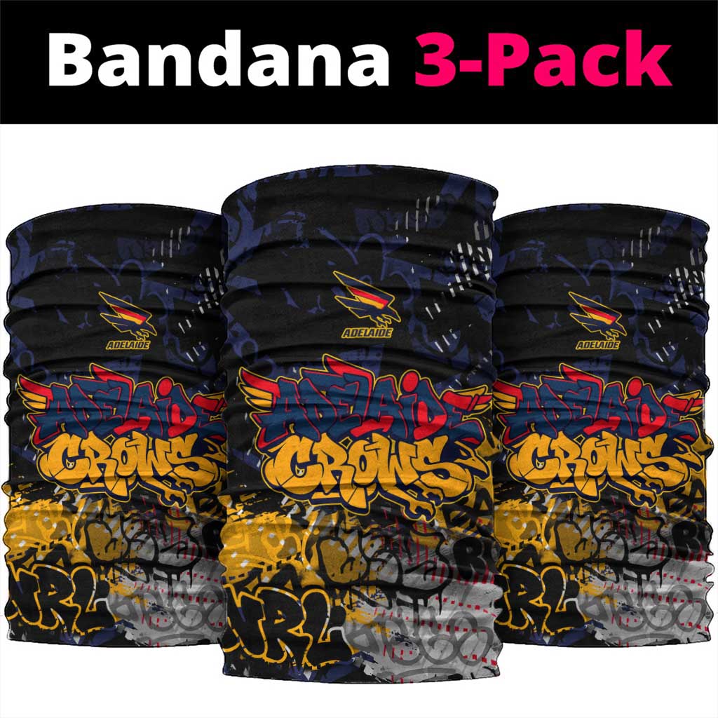 Adelaide Crows Neck Gaiter Urban Graffiti Street Art - Bold Abstract Spray Paint