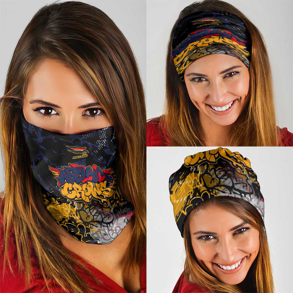 Adelaide Crows Neck Gaiter Urban Graffiti Street Art - Bold Abstract Spray Paint