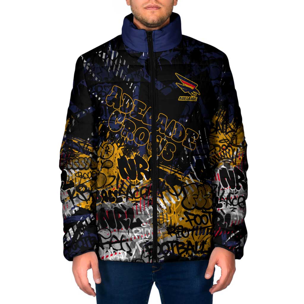 Adelaide Crows Padded Jacket Urban Graffiti Street Art - Bold Abstract Spray Paint