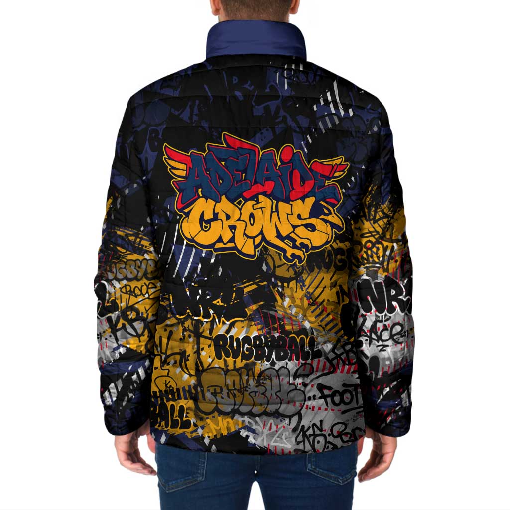 Adelaide Crows Padded Jacket Urban Graffiti Street Art - Bold Abstract Spray Paint