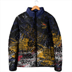 Adelaide Crows Padded Jacket Urban Graffiti Street Art - Bold Abstract Spray Paint