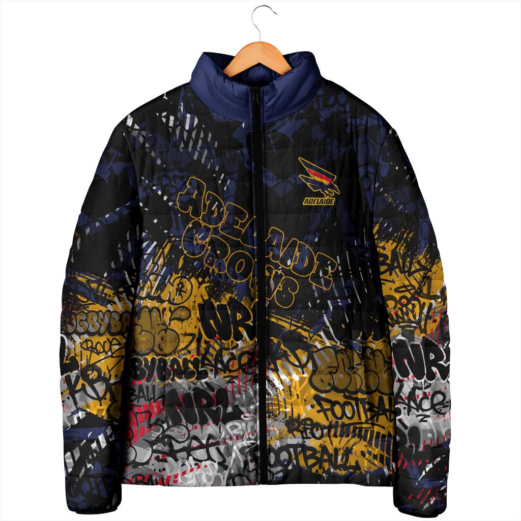 Adelaide Crows Padded Jacket Urban Graffiti Street Art - Bold Abstract Spray Paint