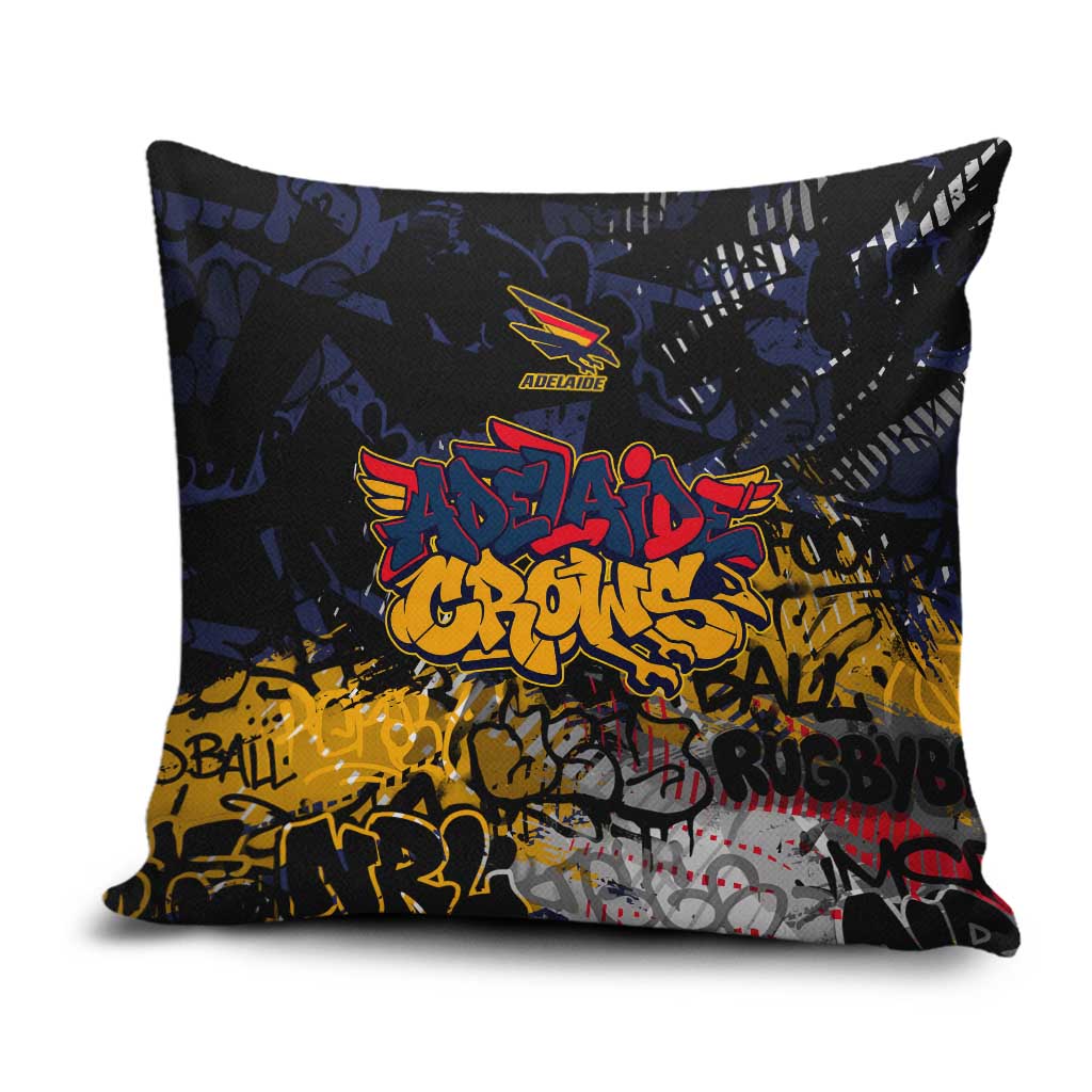 Adelaide Crows Pillow Cover Urban Graffiti Street Art - Bold Abstract Spray Paint