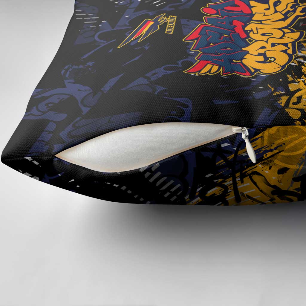 Adelaide Crows Pillow Cover Urban Graffiti Street Art - Bold Abstract Spray Paint