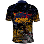 Adelaide Crows Polo Shirt Urban Graffiti Street Art - Bold Abstract Spray Paint