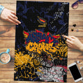 Adelaide Crows Puzzle Urban Graffiti Street Art - Bold Abstract Spray Paint