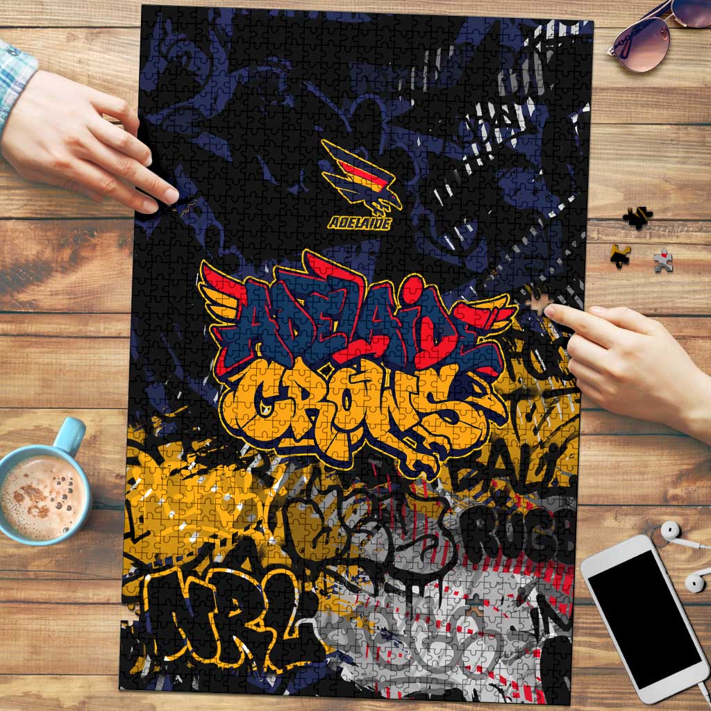 Adelaide Crows Puzzle Urban Graffiti Street Art - Bold Abstract Spray Paint