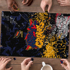 Adelaide Crows Puzzle Urban Graffiti Street Art - Bold Abstract Spray Paint