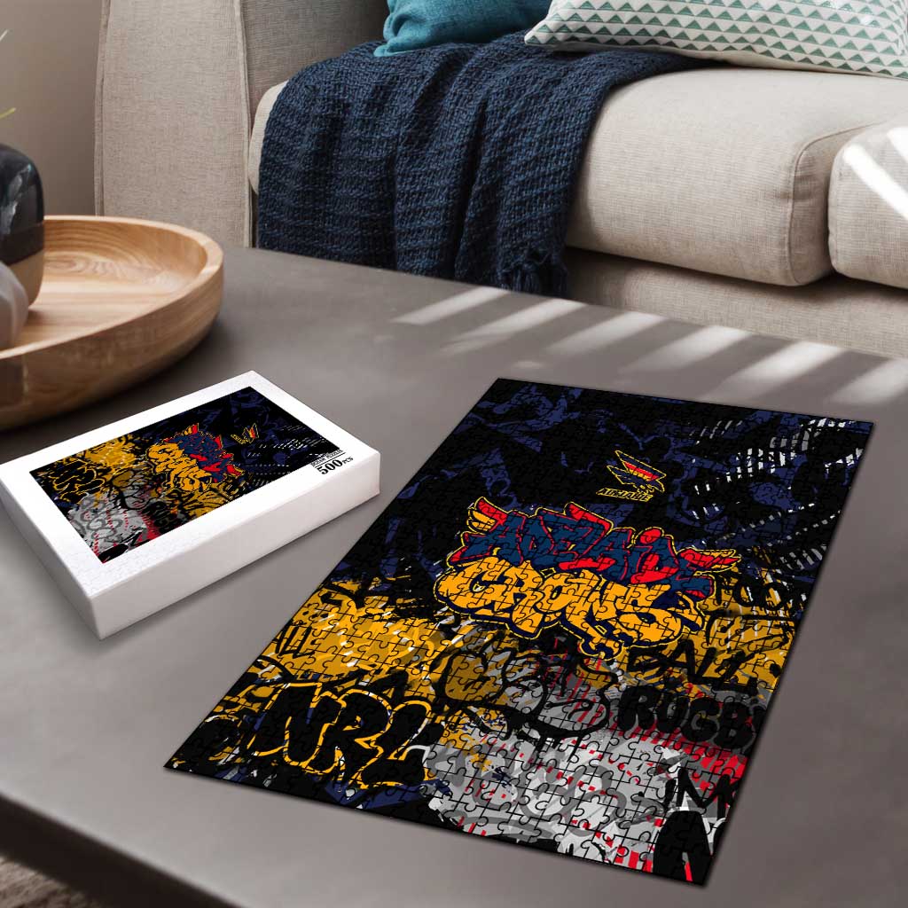 Adelaide Crows Puzzle Urban Graffiti Street Art - Bold Abstract Spray Paint
