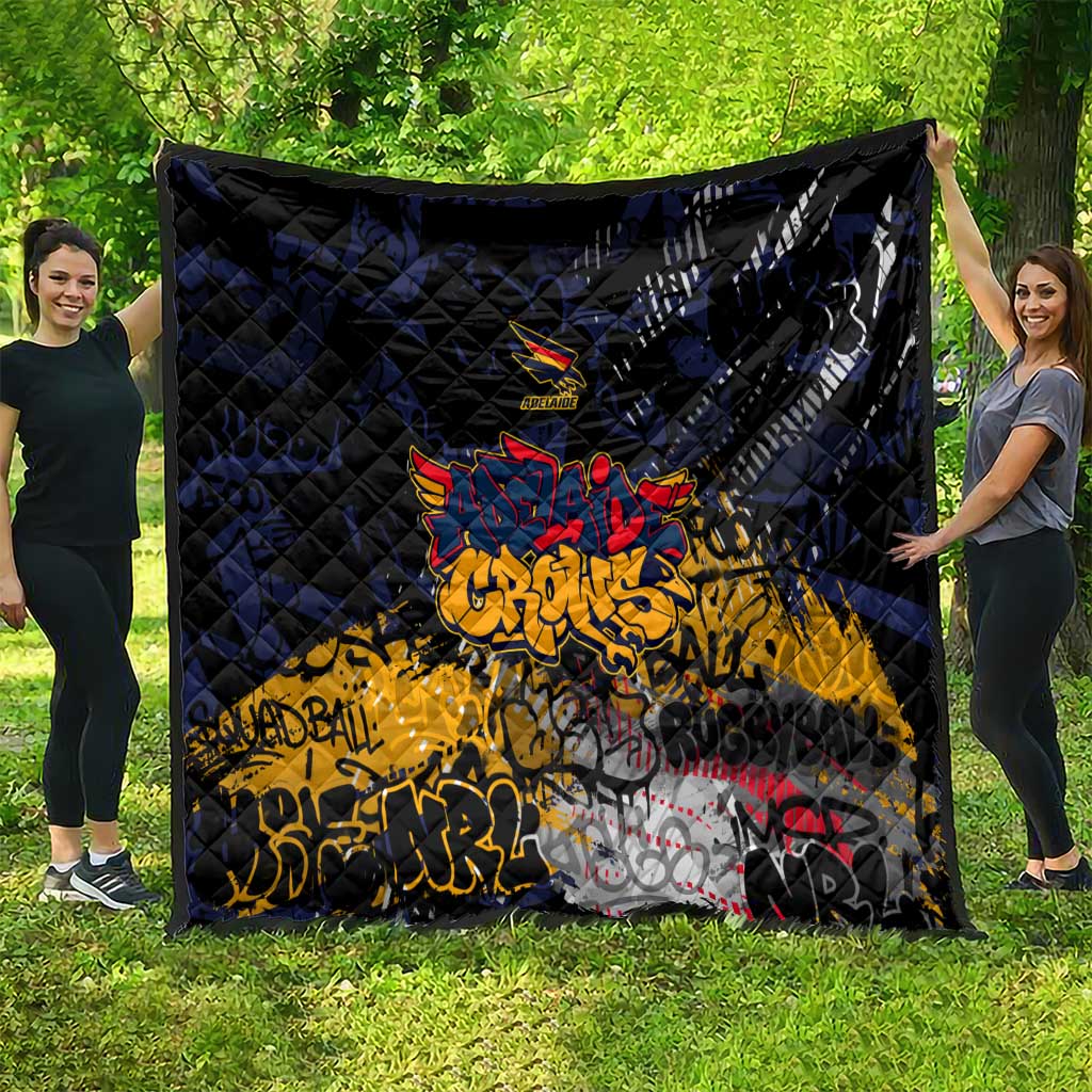 Adelaide Crows Quilt Urban Graffiti Street Art - Bold Abstract Spray Paint